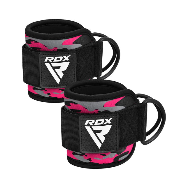 RDX A4 Fussmanschetten für Kabelzug Gym Camouflage Pink Paar