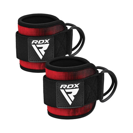 RDX A4 Fussmanschetten für Kabelzug Gym Fitness Kickback Rot Beintraining Kabel