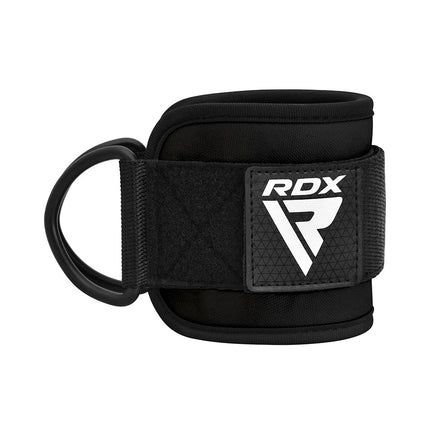 RDX A4 Fussmanschetten für Kabelzug Gym Fitness Schwarz Details Logo