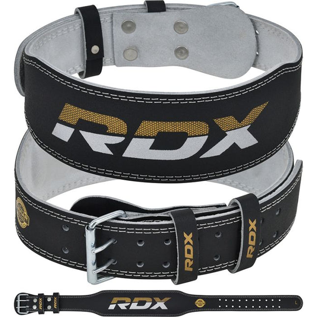 RDX Gewichthebergürtel Leder 4 Inch Black/Gold