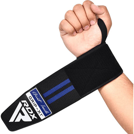 RDX WR11 Gym Wrist Wraps Black Blue Handgelenksbandagen Fitness