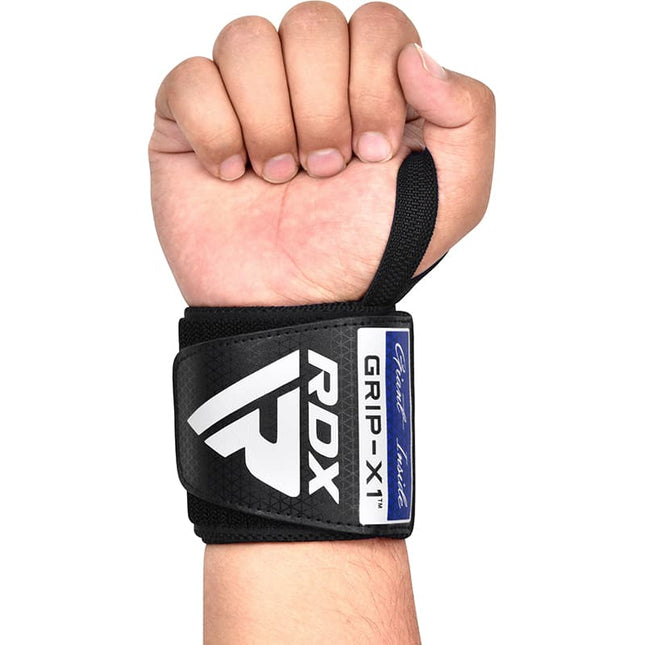 RDX WR11 Gym Wrist Wraps Black Blue Handgelenksbandagen Fitness Hand