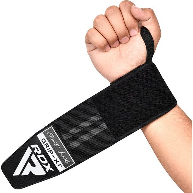 RDX WR11 Gym Wrist Wraps Black Grey Handgelenksbandagen Fitness