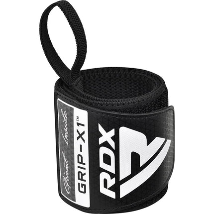 RDX WR11 Gym Wrist Wraps Black Grey Handgelenksbandagen Fitness aufgerollt