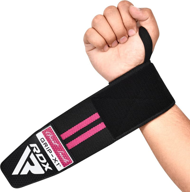 RDX WR11 Gym Wrist Wraps Black Pink Handgelenksbandagen Fitness