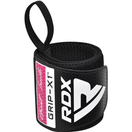 RDX WR11 Gym Wrist Wraps Black Pink Handgelenksbandagen Fitness aufgerollt