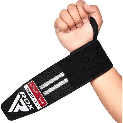 RDX WR11 Gym Wrist Wraps Black White Handgelenksbandagen Fitness