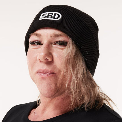 SBD Beanie Limitierte Momentum Edition  Schwarz Weiss Frauen