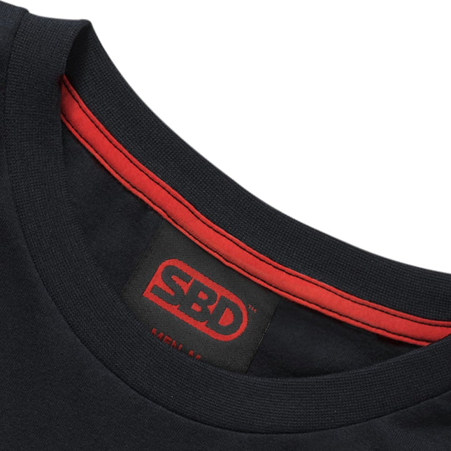 SBD Classic T-Shirt Schwarz Rot Frauen Label