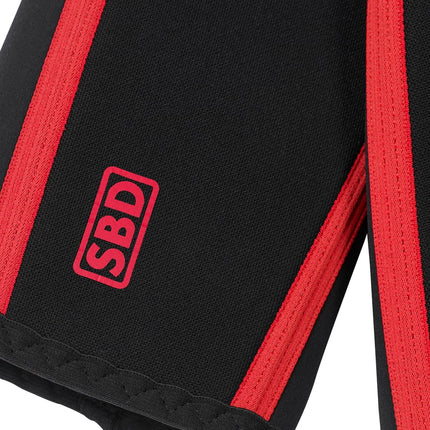 SBD Ellenbogenstulpen  Schwarz Rot Details Logo