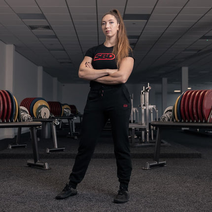 SBD Jogginghosen Trainerhosen schwarz Gym Powerlifting Frauen