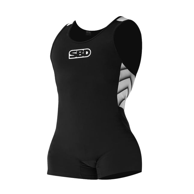 SBD Powerlifting Singlet Limitierte Momentum Edition Schwarz Weiss Frauen