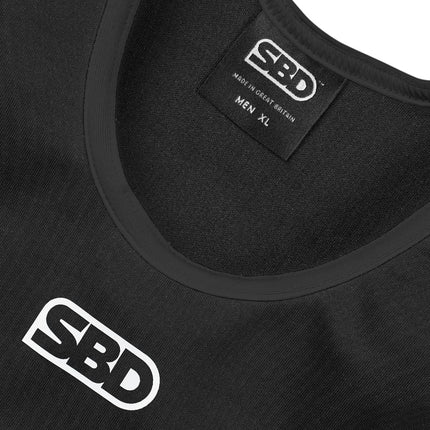 SBD Powerlifting Singlet Men Limitierte Momentum Edituon Schwarz Weiss Details Label