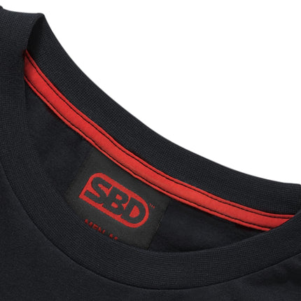 SBD T-Shirt Schwarz Rot Logo Details Label