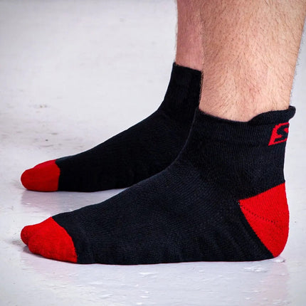 SBD Trainer Socken Schwarz Rot