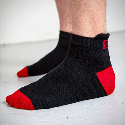 SBD Trainer Socken Schwarz Rot