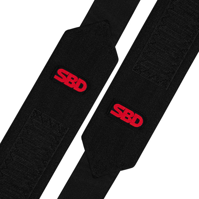 SBD Wrist Wraps Steif Schwarz Details Material