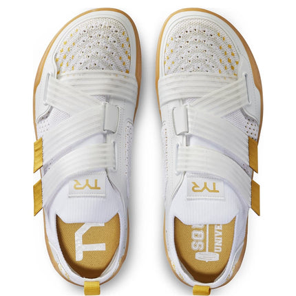 TYR DZ-1 DropZero Barefoot Trainer White/Gold Schweiz Deadlift Shoes von oben