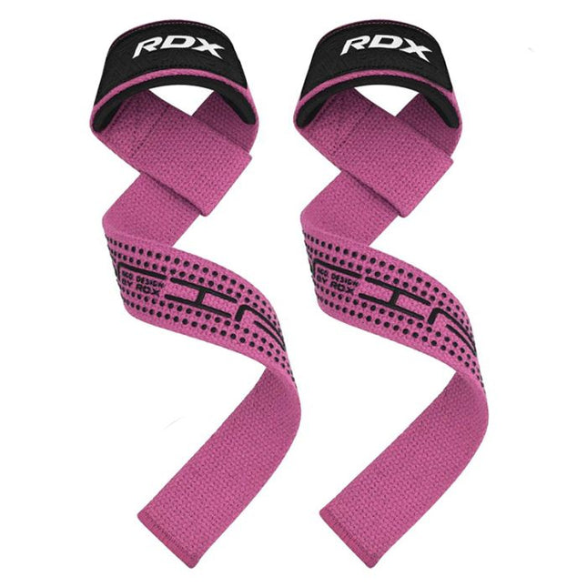 RDX S4 Lifting Wrist Straps Pink Plus Zughilfen Fitness Gym